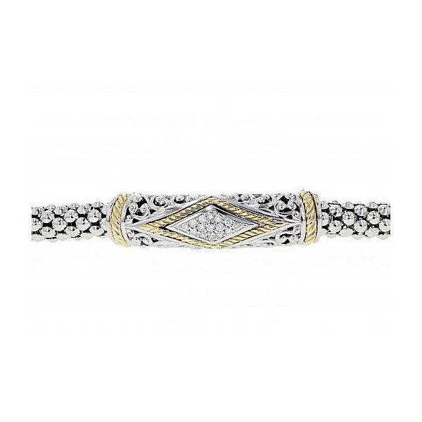 PiyaRo Sterling Silver and Gold Diamond Bracelet Image 3 Elgin's Fine Jewelry Baton Rouge, LA