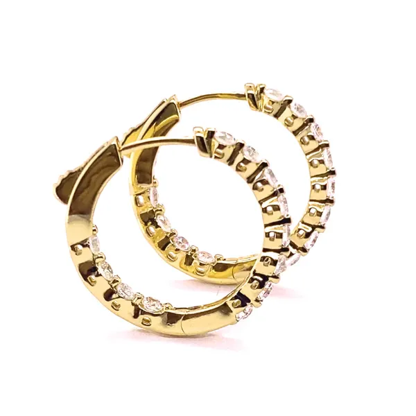 Anna Zuckerman Yellow Gold Finish and Crystalline Anastasia Earrings Image 2 Elgin's Fine Jewelry Baton Rouge, LA