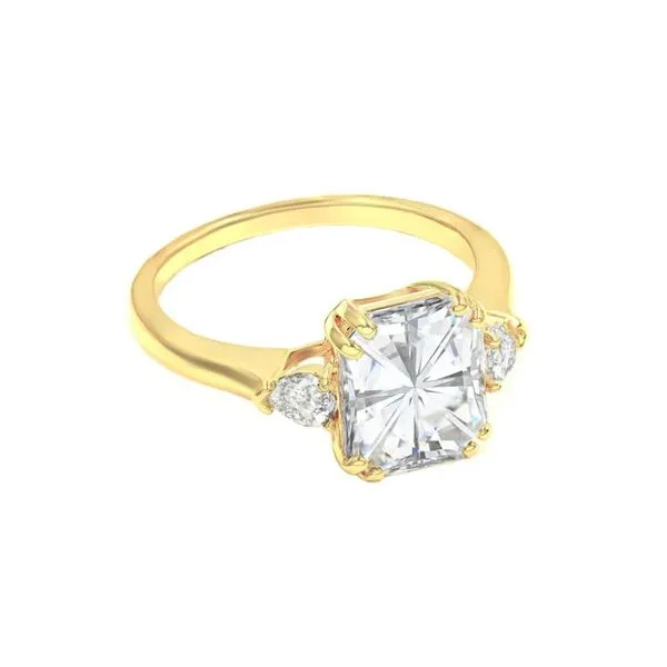 Anna Zuckerman Yellow Gold Finsih and Diamond White Crystalline Grace Ring Elgin's Fine Jewelry Baton Rouge, LA