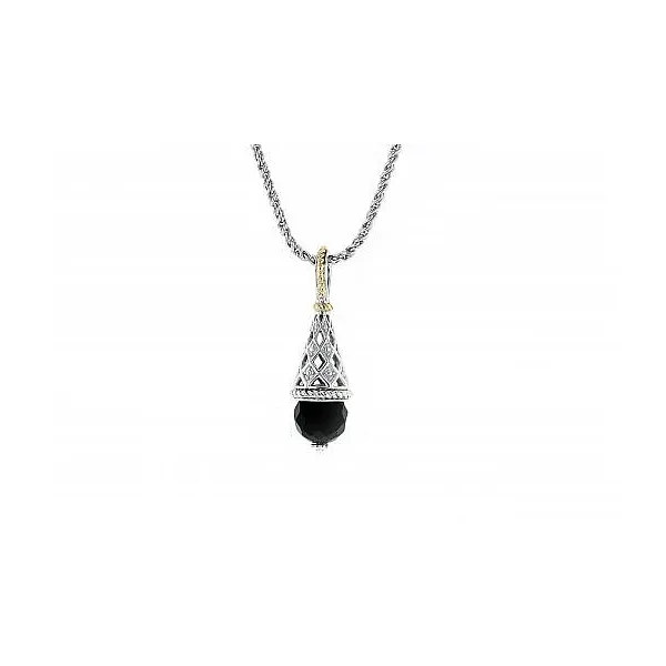 PiyaRo Italian Sterling Silver and Black Onyx Pendant Elgin's Fine Jewelry Baton Rouge, LA