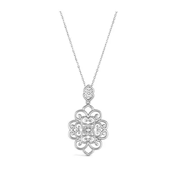 Anna Zuckerman Platinum Finish Olivia Necklace Elgin's Fine Jewelry Baton Rouge, LA