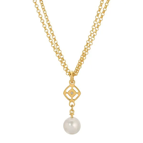 Frederic Duclos Open Square Necklace Elgin's Fine Jewelry Baton Rouge, LA