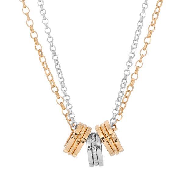 Frederic Duclos Triple Barrel Necklace Elgin's Fine Jewelry Baton Rouge, LA