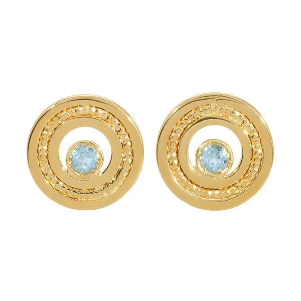 Frederic Duclos Blue Topaz Tonal Earrings Elgin's Fine Jewelry Baton Rouge, LA