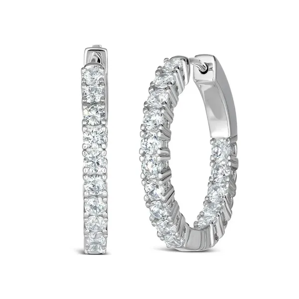 Anna Zuckerman SS Diamond Crystalline Hoops Elgin's Fine Jewelry Baton Rouge, LA