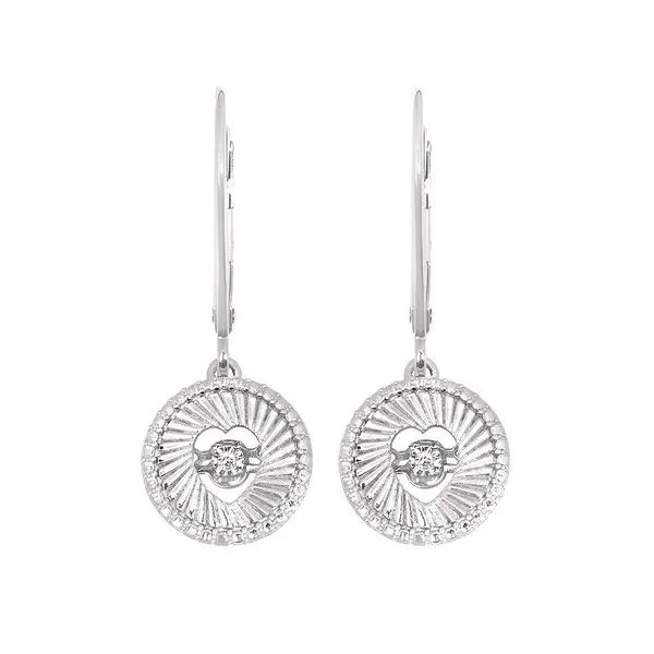 Sterling Silver Shimmering Diamond Dangle Earrings Elgin's Fine Jewelry Baton Rouge, LA