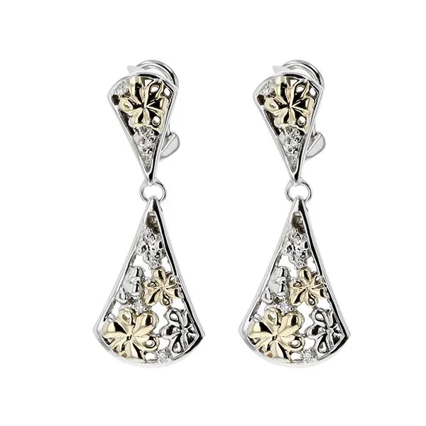 Piyaro Floral Diamond Dangle Earrings Elgin's Fine Jewelry Baton Rouge, LA
