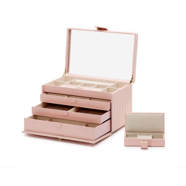 Wolf 1834 Caroline Large Jewelry Case in Rose Quartz Image 3 Elgin's Fine Jewelry Baton Rouge, LA