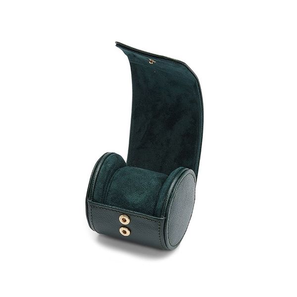British Racing Green Single Watch Roll Image 2 Elgin's Fine Jewelry Baton Rouge, LA