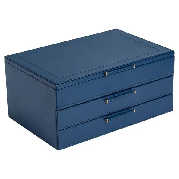 Sophia Jewelry Box With Drawers in Indigo Image 2 Elgin's Fine Jewelry Baton Rouge, LA