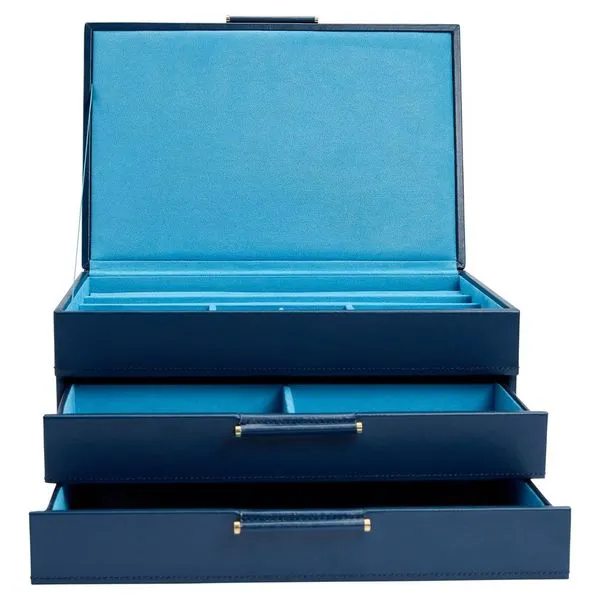 Sophia Jewelry Box With Drawers in Indigo Image 3 Elgin's Fine Jewelry Baton Rouge, LA