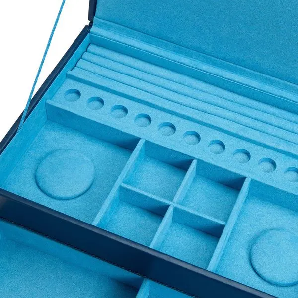 Sophia Jewelry Box With Drawers in Indigo Image 5 Elgin's Fine Jewelry Baton Rouge, LA