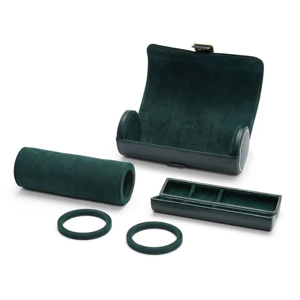 British Racing Triple Watch Roll in Green Image 5 Elgin's Fine Jewelry Baton Rouge, LA