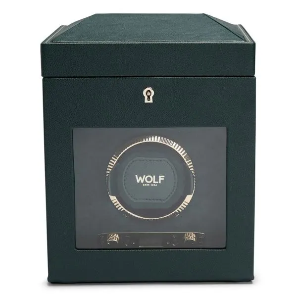 British Racing Single Watch Winder with Storage Elgin's Fine Jewelry Baton Rouge, LA
