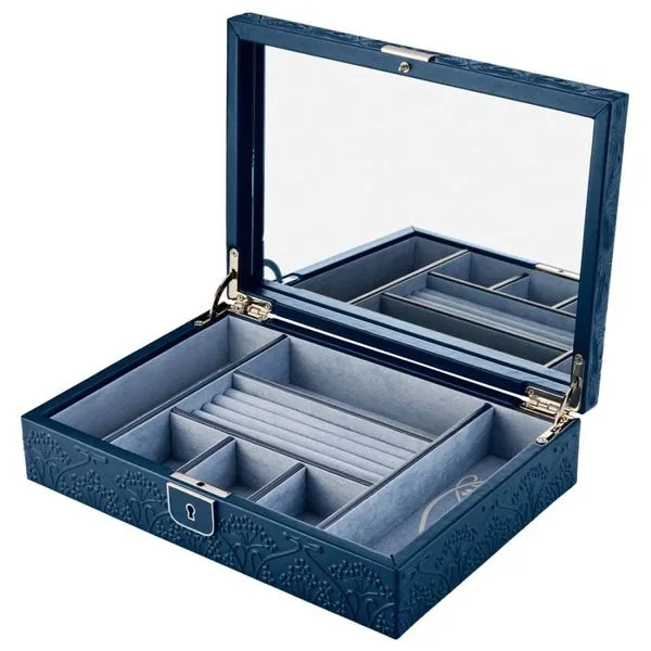 WOLF X LIBERTY All Over Lanthe Medium Jewelry Box - Navy Image 3 Elgin's Fine Jewelry Baton Rouge, LA