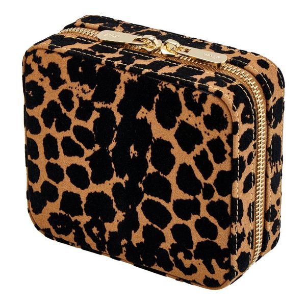 Savanna Leopard Print Jewelry Zip Case Image 2 Elgin's Fine Jewelry Baton Rouge, LA