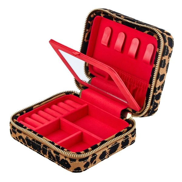 Savanna Leopard Print Jewelry Zip Case Image 4 Elgin's Fine Jewelry Baton Rouge, LA
