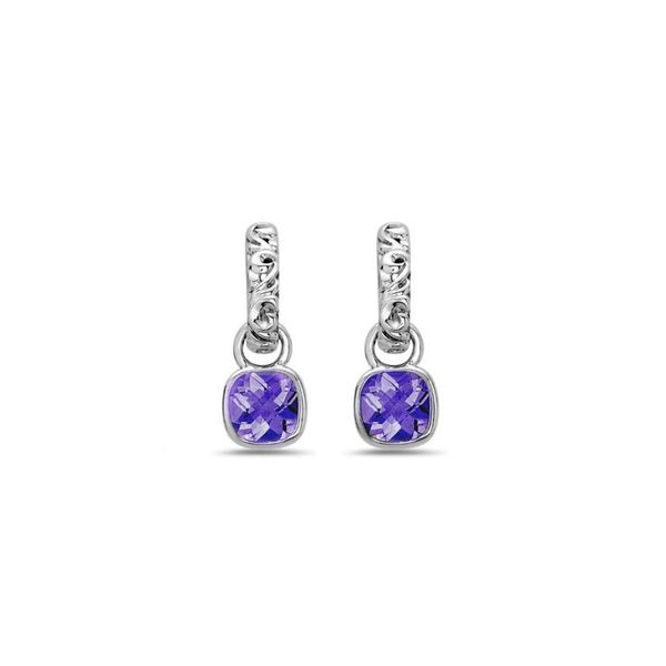 Charles Krypell Sterling Silver Amethyst Earrings Elgin's Fine Jewelry Baton Rouge, LA