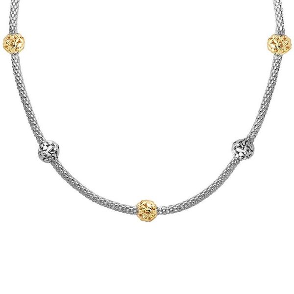 Charles Krypell Sterling Silver and 18kt Gold Necklace Elgin's Fine Jewelry Baton Rouge, LA