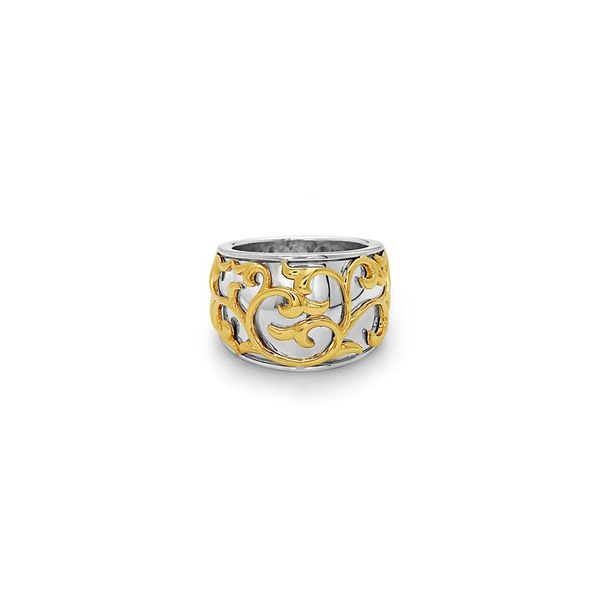 Charles Krypell Sterling Silver and 18kt Yellow Gold Ring Elgin's Fine Jewelry Baton Rouge, LA