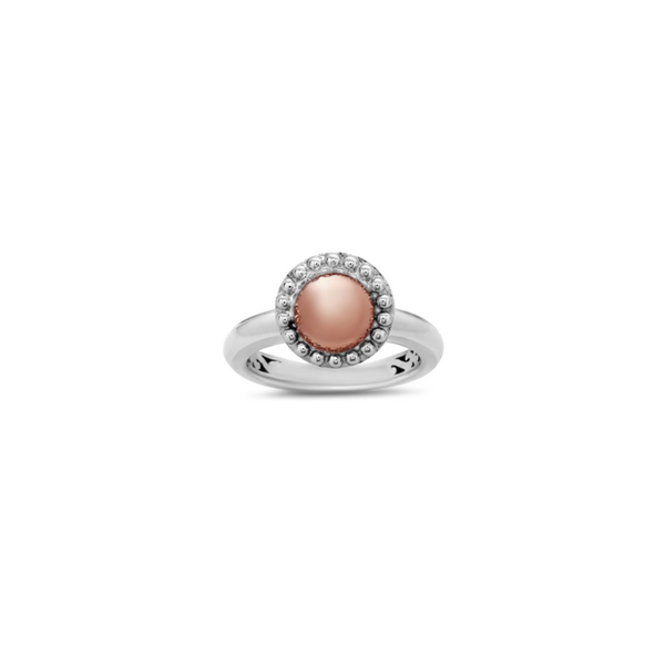 Charles Krypell Sterling Silver and 18kt Rose Gold Ring Elgin's Fine Jewelry Baton Rouge, LA