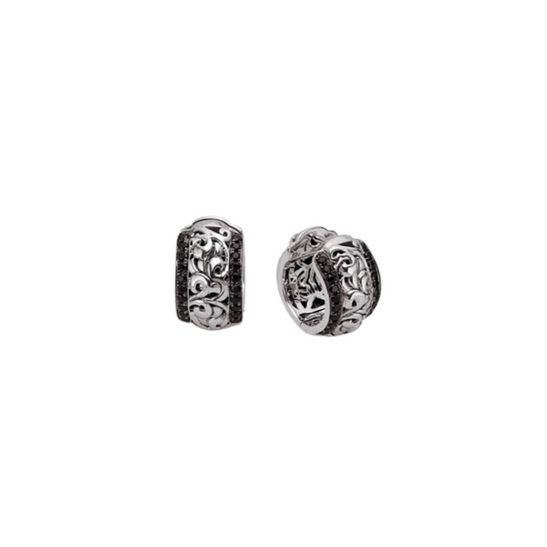 Charles Krypell Sterling Silver Reversible Gemstone Hoop Earrings Elgin's Fine Jewelry Baton Rouge, LA