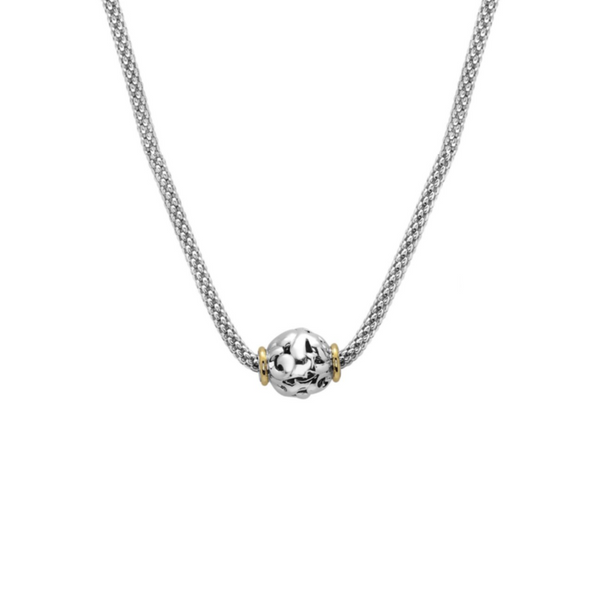 Charles Krypell Sterling Silver and 18kt Gold Necklace Elgin's Fine Jewelry Baton Rouge, LA