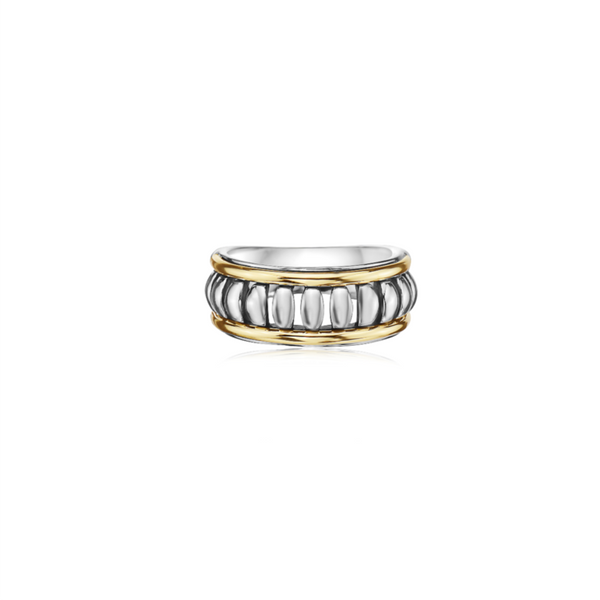Charles Krypell Sterling Silver and 18kt Gold Ring Elgin's Fine Jewelry Baton Rouge, LA