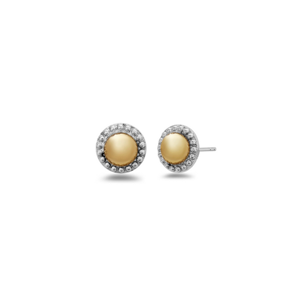 Charles Krypell Sterling Silver and 18kt Gold Earrings Elgin's Fine Jewelry Baton Rouge, LA