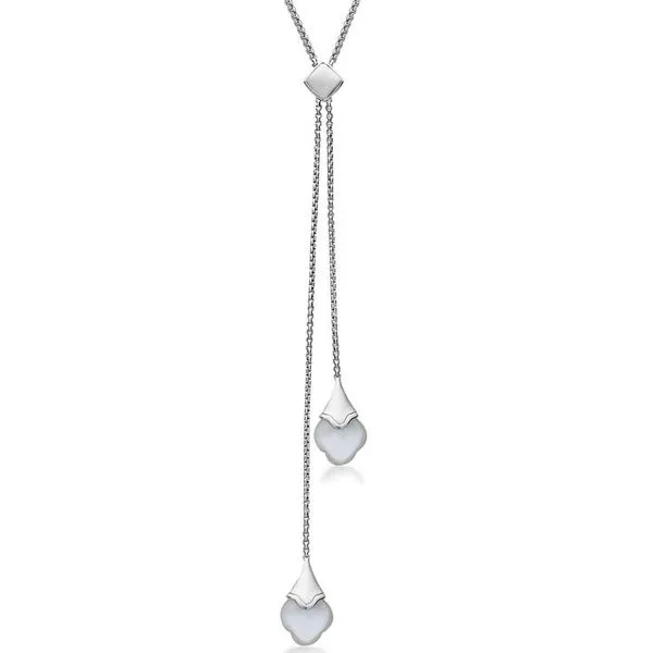 Charles Krypell Sterling Silver Mother-of-Pearl Lariat Necklace Elgin's Fine Jewelry Baton Rouge, LA