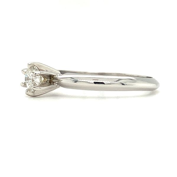 14K White Gold Round Brilliant Diamond Solitaire Engagement Ring Image 3 Ellsworth Jewelers Ellsworth, ME