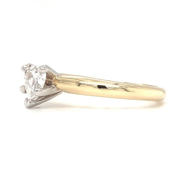 14K Yellow Gold Heart Shape Diamond Solitaire Engagement Ring Image 3 Ellsworth Jewelers Ellsworth, ME