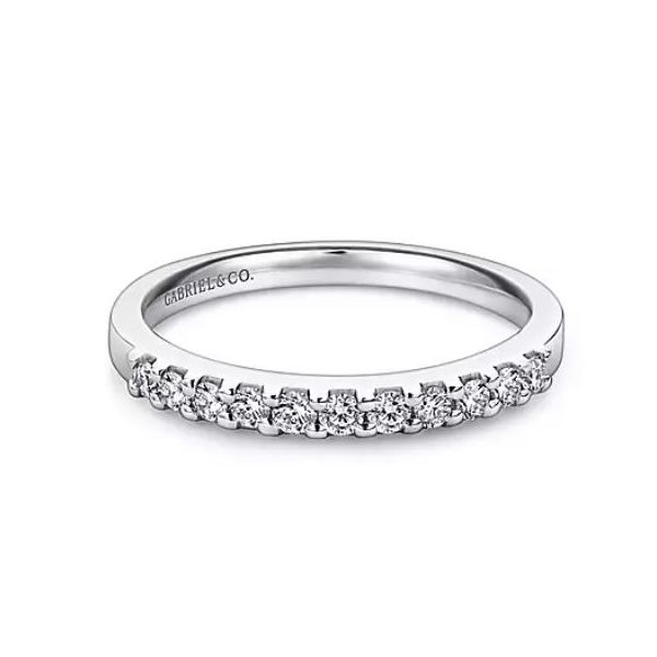 14K White Gold Diamond Wedding Band Ellsworth Jewelers Ellsworth, ME