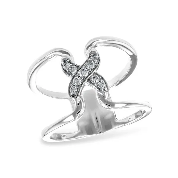 14K White Gold Split Band Fashion Ring Ellsworth Jewelers Ellsworth, ME