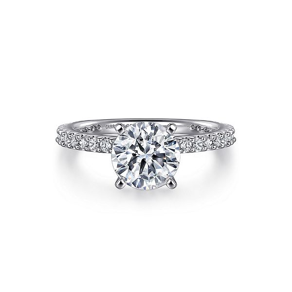 14K White Gold Diamond Engagement Semi-Mount Ring Ellsworth Jewelers Ellsworth, ME
