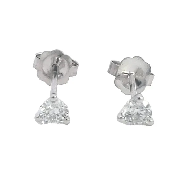 14K White Gold Martini Diamond Stud Earrings Ellsworth Jewelers Ellsworth, ME