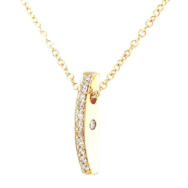 14Kt Diamond Stick Pendant Image 3 Ellsworth Jewelers Ellsworth, ME