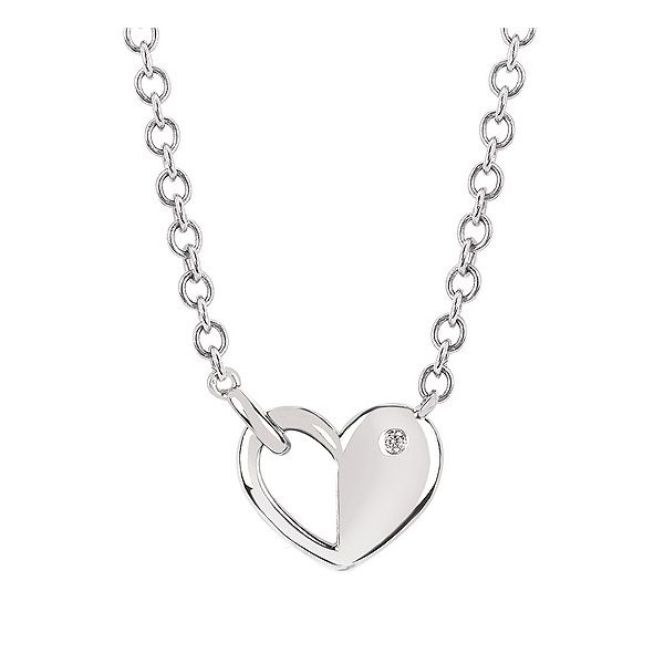 SS Diva Diamond Heart Necklace Ellsworth Jewelers Ellsworth, ME