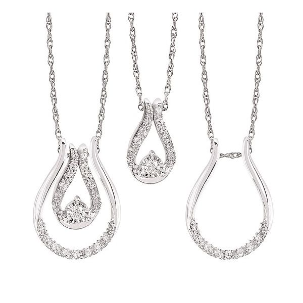 14Kt White Gold Diamond Fram Insert Enhancer Necklace Ellsworth Jewelers Ellsworth, ME