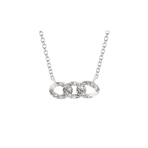 Sterling Silver Diamond Pendant Necklace Ellsworth Jewelers Ellsworth, ME