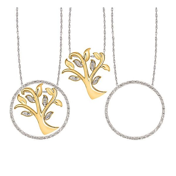 10K White Gold Diamond Tree of Life Enhancer Necklace Ellsworth Jewelers Ellsworth, ME