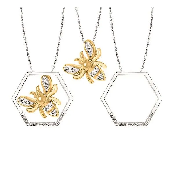 Diamond Honeycomb Frame Necklace Ellsworth Jewelers Ellsworth, ME
