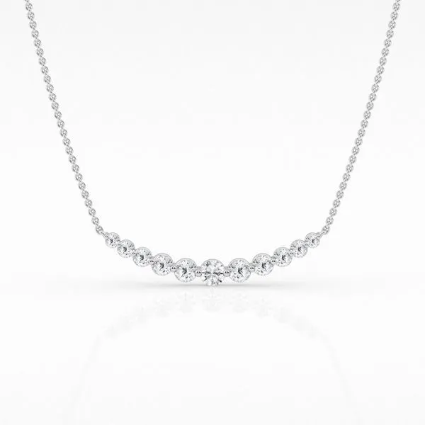 14K White Gold Lab-Grown Smile Pendant Ellsworth Jewelers Ellsworth, ME