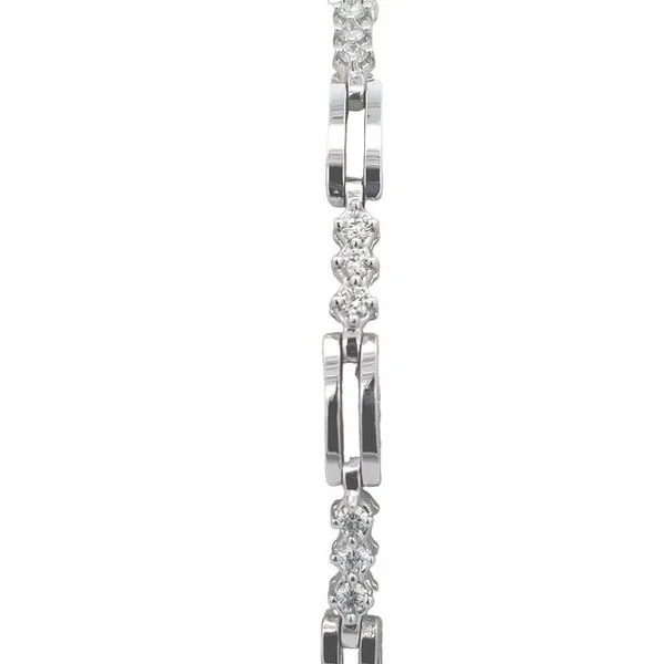 14K White Gold Diamond Link Bracelet Ellsworth Jewelers Ellsworth, ME