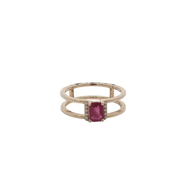 14K Yellow Gold Ruby & Diamond Fashion Ring Ellsworth Jewelers Ellsworth, ME