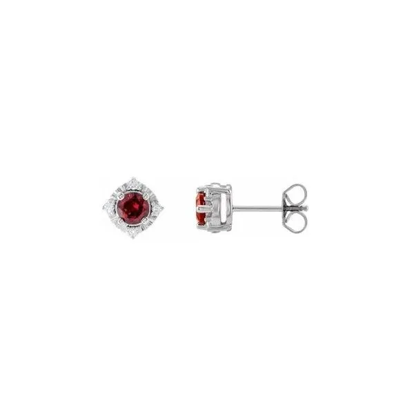 GARNET STUD EARRINGS Ellsworth Jewelers Ellsworth, ME
