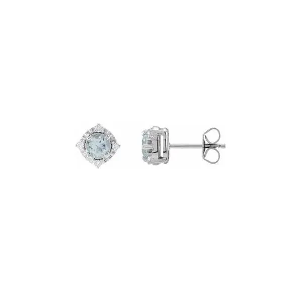 AQUAMARINE STUD EARRINGS Ellsworth Jewelers Ellsworth, ME
