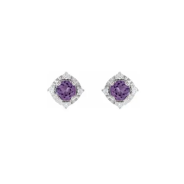 AMETHYST STUD EARRINGS Image 2 Ellsworth Jewelers Ellsworth, ME