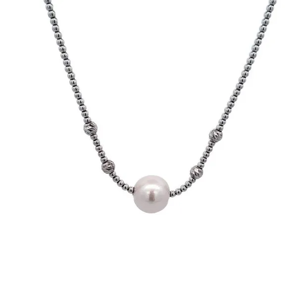 Sterling Silver 16"+2"Ext 11-12mm Freshwater Cultured Pearl & Beads Necklace Ellsworth Jewelers Ellsworth, ME