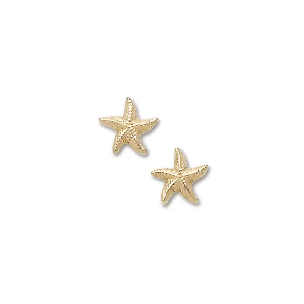 14K Yellow Gold Starfish Stud Earrings Ellsworth Jewelers Ellsworth, ME